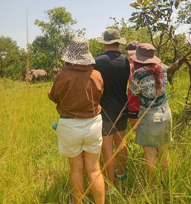 At Ziwa Rhino Sanctuary. face-to-face with the Rhinos