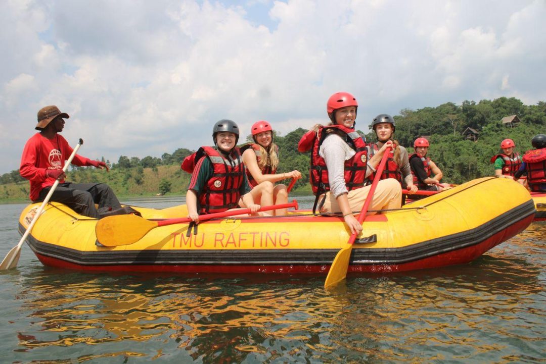 boat riding at The Source of the River Nile